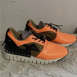 A.S. 98 Sneakers Orange Glitter EU37 US7